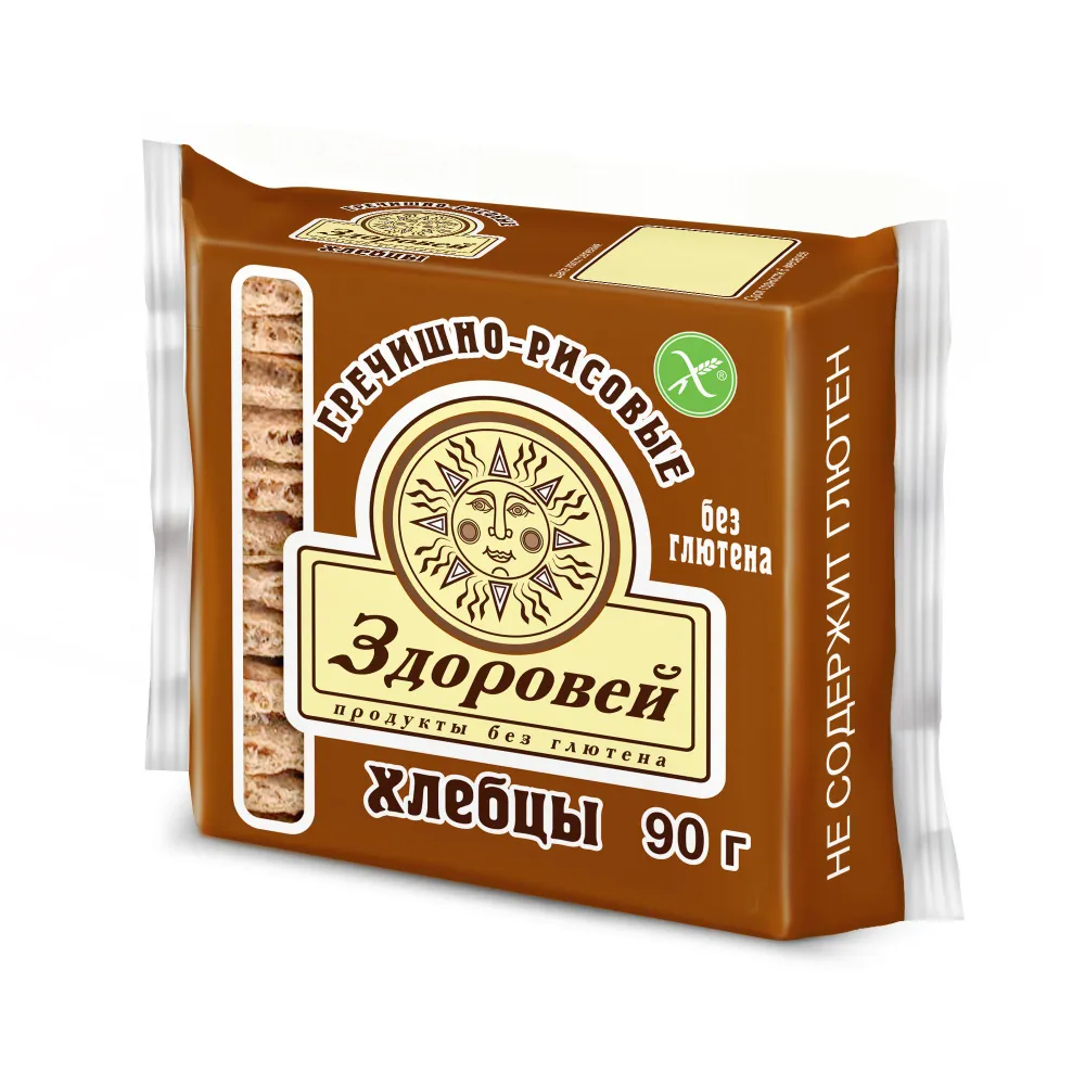 Хлебцы гречишно-рисовые без глютена 90 грамм