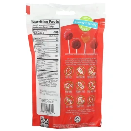 YumEarth органические леденцы ассорти без глютена Organic Pops 14 леденцов